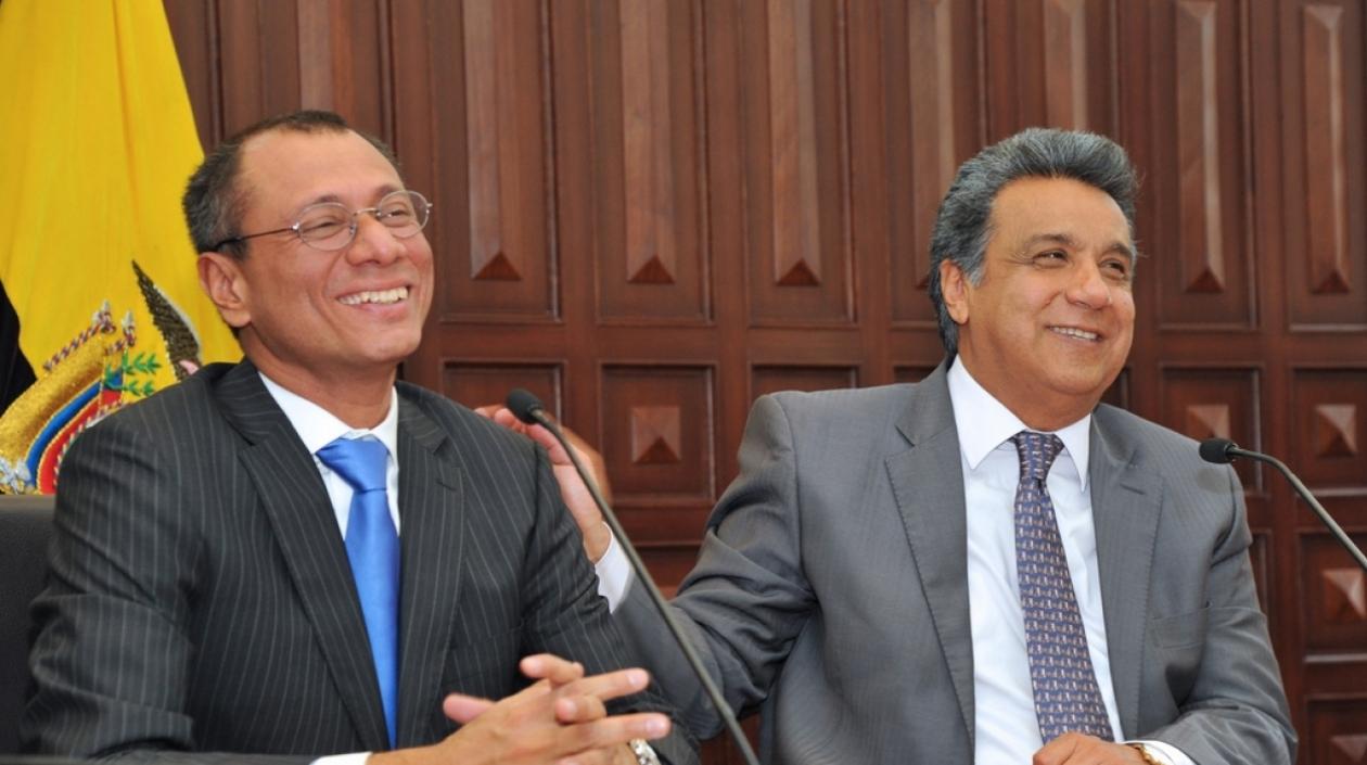 l vicepresidente Jorge Glas y el presidente de Ecuador, Lenín Moreno.
