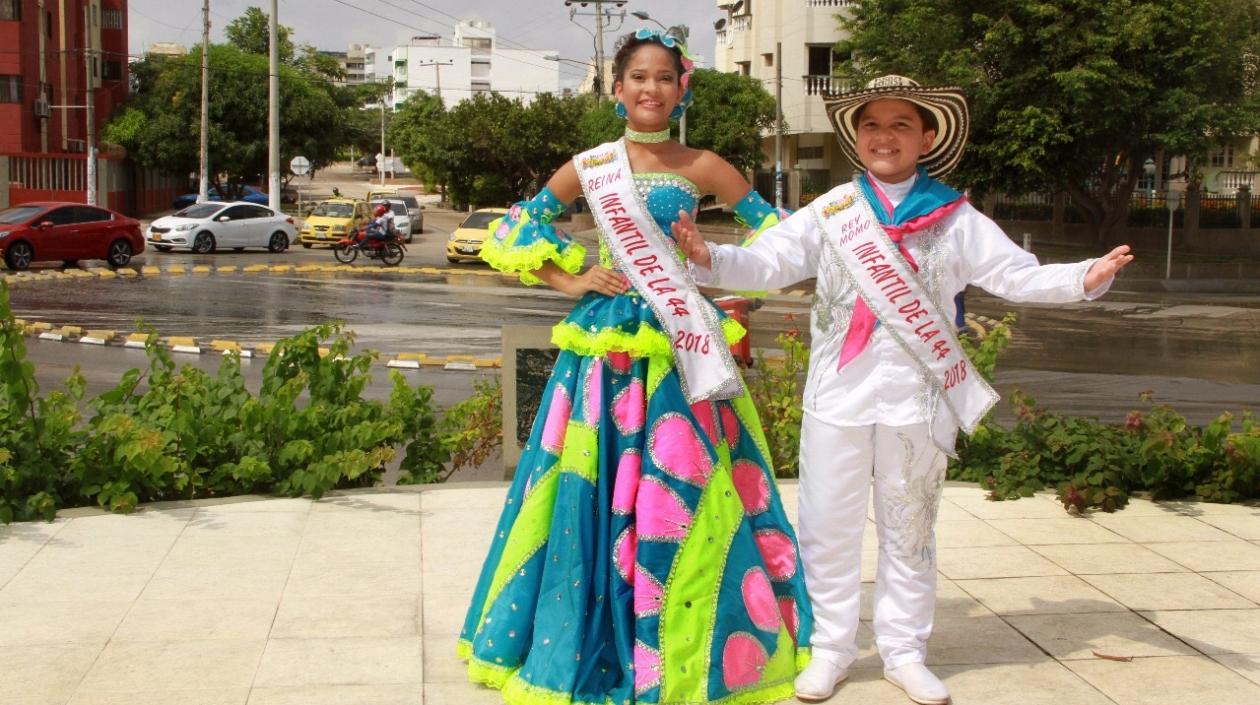 Laura Ospino y Samuel Quintero, reyes infantiles del Carnaval De La 44.