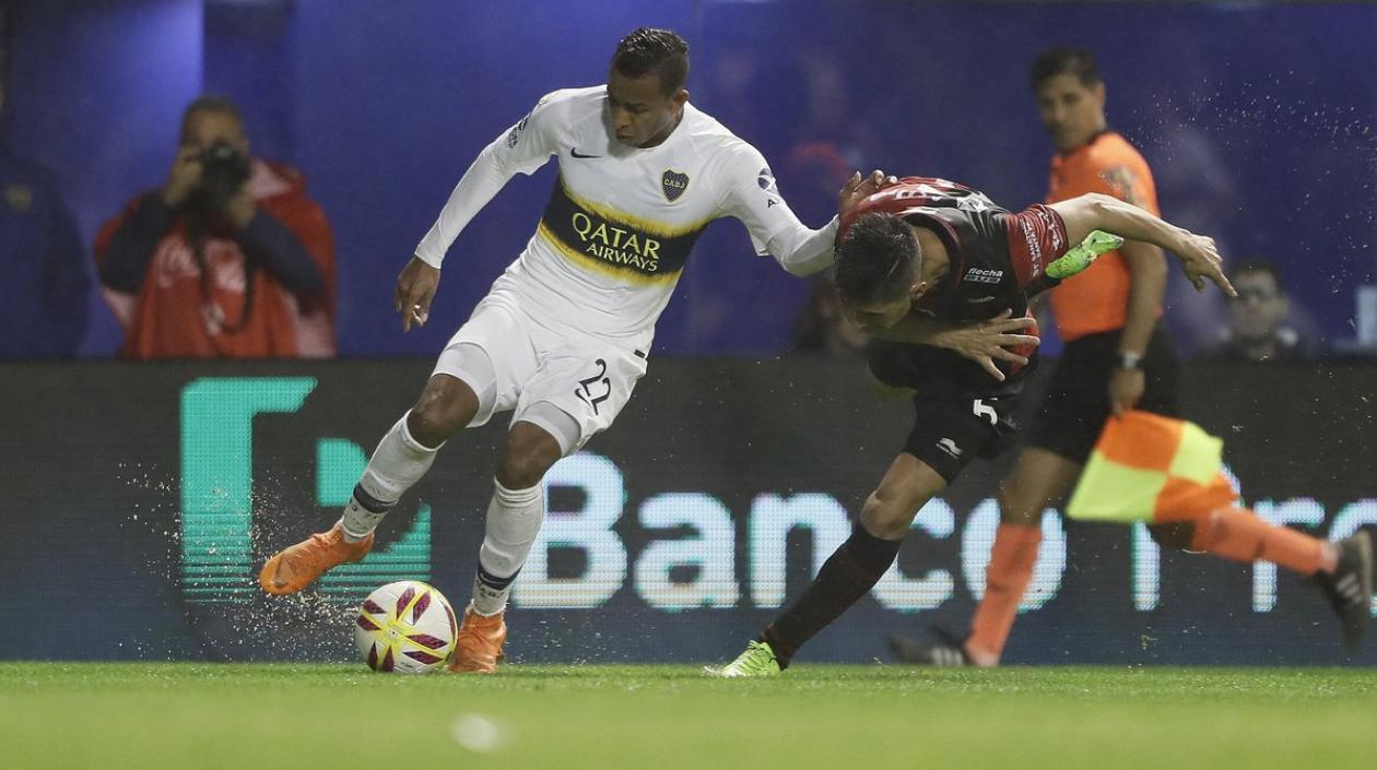 El colombiano Sebastián Villa en el partido ante Colón.