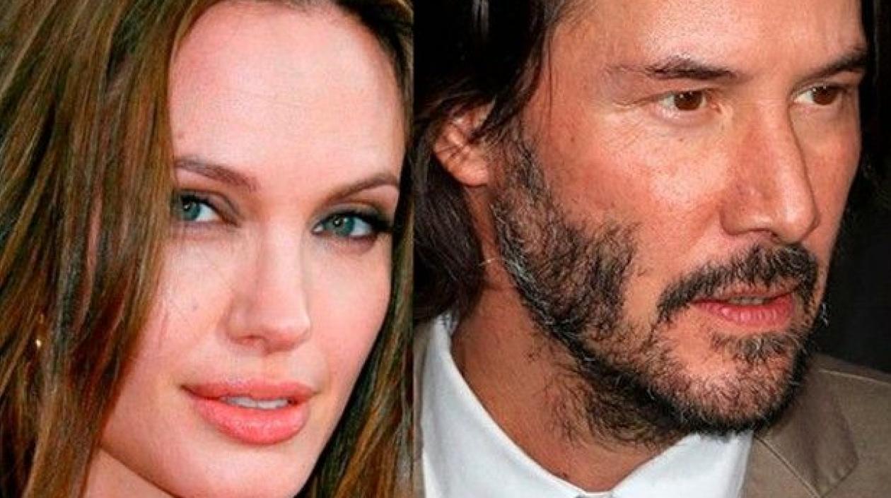 Los actores Angelina Jolie y Keanu Reeves.