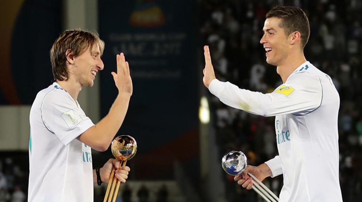 Luka Modric y Cristiano Ronaldo. 