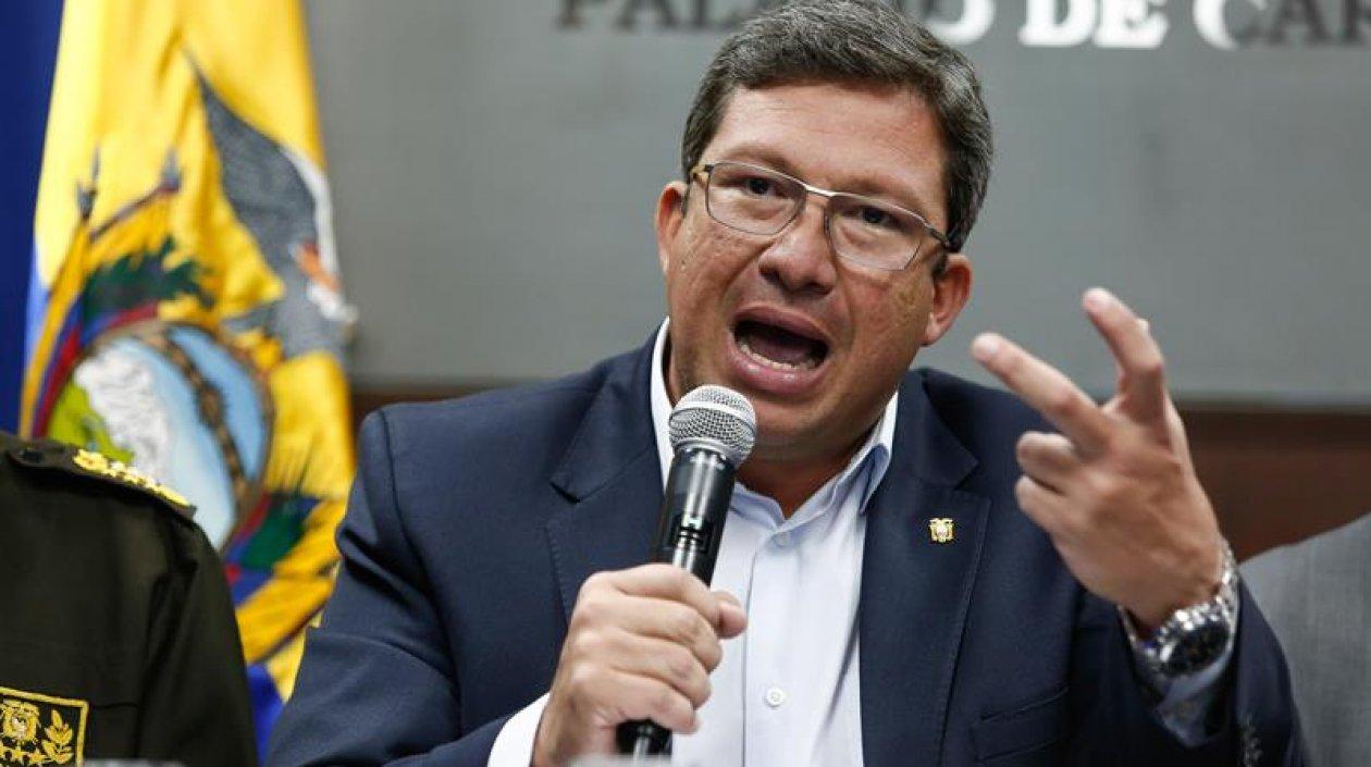 El ministro del Interior de Ecuador, César Navas.