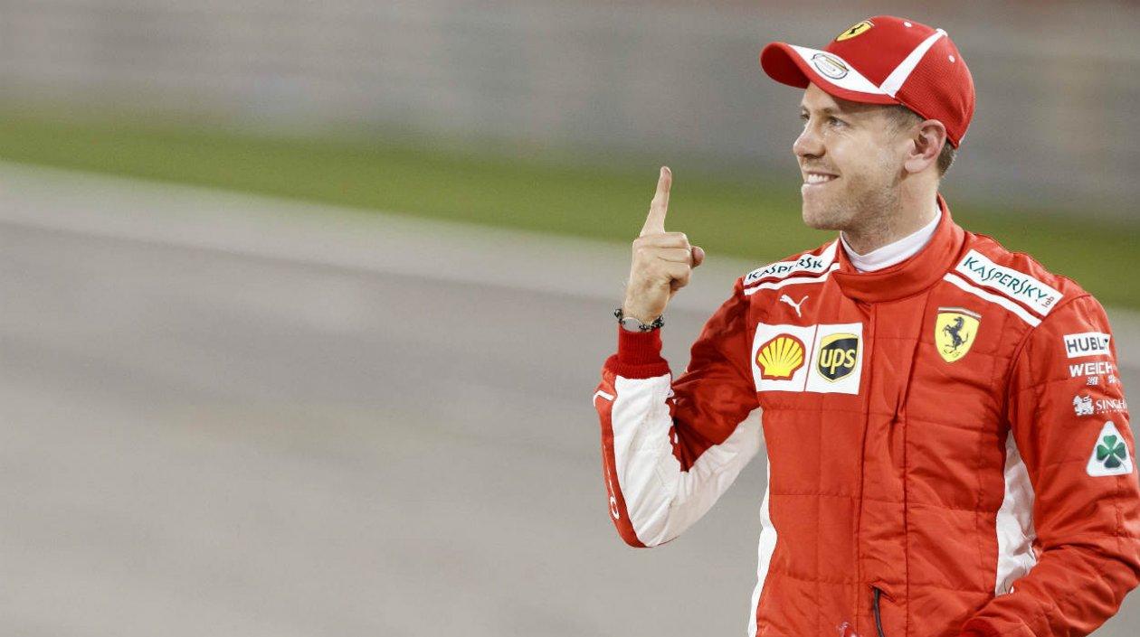 Sebastian Vettel, piloto alemán de Ferrari. 