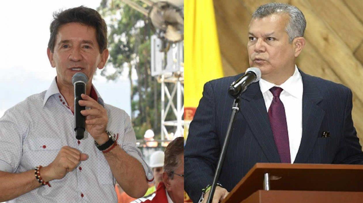 El Gobernador de Antioquia Luis Pérez Gutiérrez y el Director del IGAC Juan Antonio Nieto.