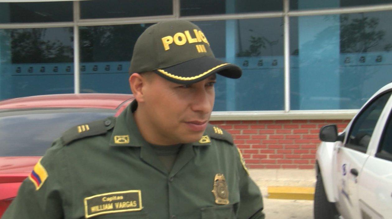 Capitán William Vargas, comandante del Distrito 3 de la Policía Metropolitana de Barranquilla.