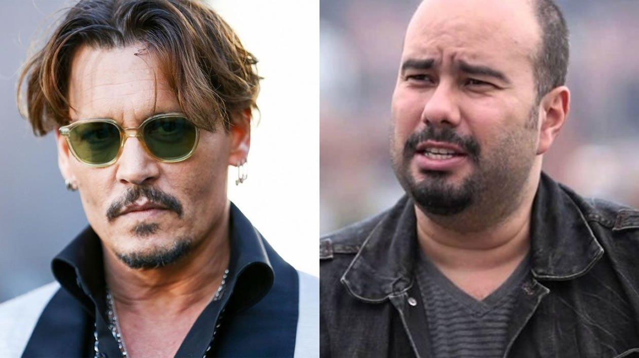 Johnny Depp y el director Ciro Guerra.
