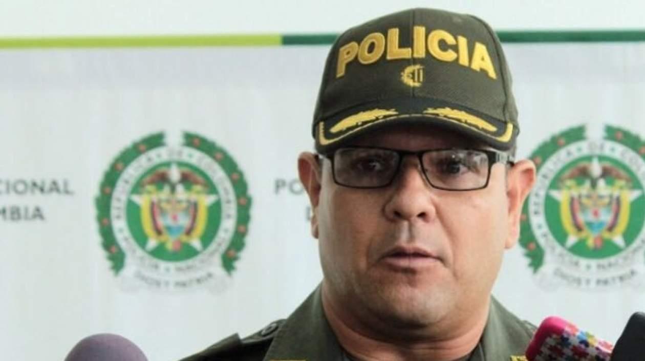 Teniente coronel Jesús de los Reyes, comandante operativo (e) de la Policía Metropolitana de Barranquilla.