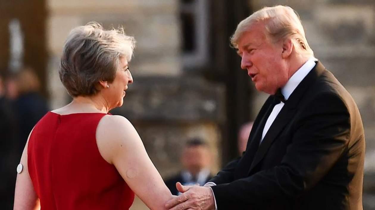 La primera ministra del Reino Unido, Theresa May y el presidente de Estados Unidos, Donald Trump.