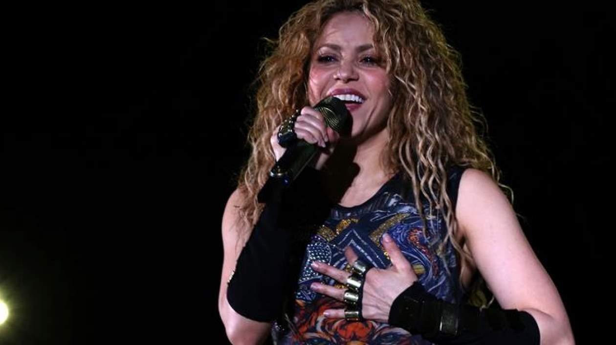 Cantante colombiana Shakira en su actuación en Beirut.
