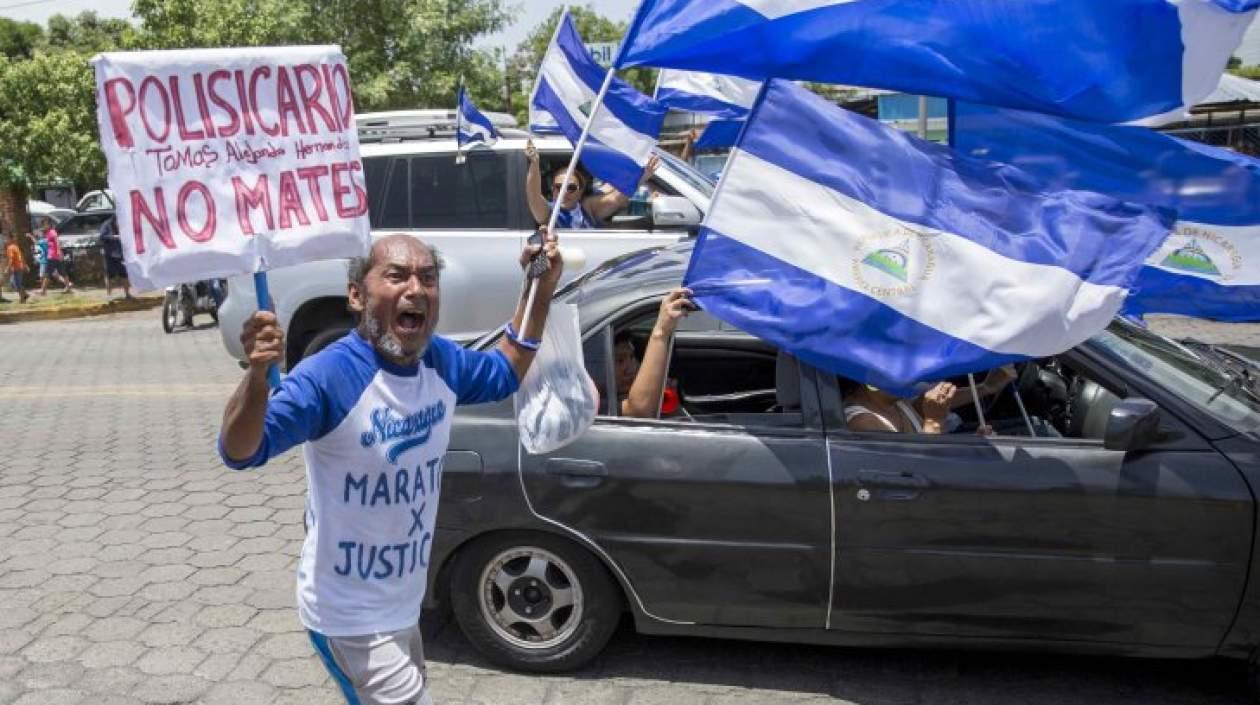 Miles marchan por las calles de Managua para exigir la salida de Daniel Ortega del poder.