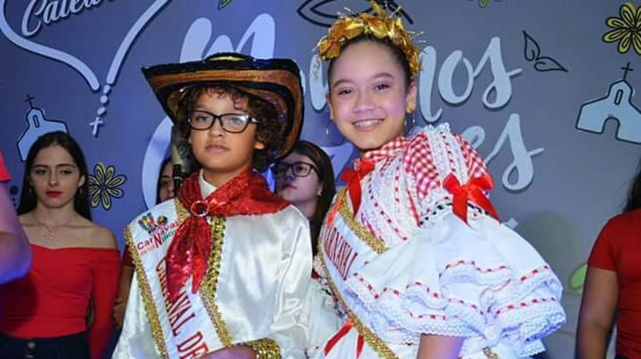 Samuel Martínez y Shayda Londoño, Reyes Infantiles del Carnaval.