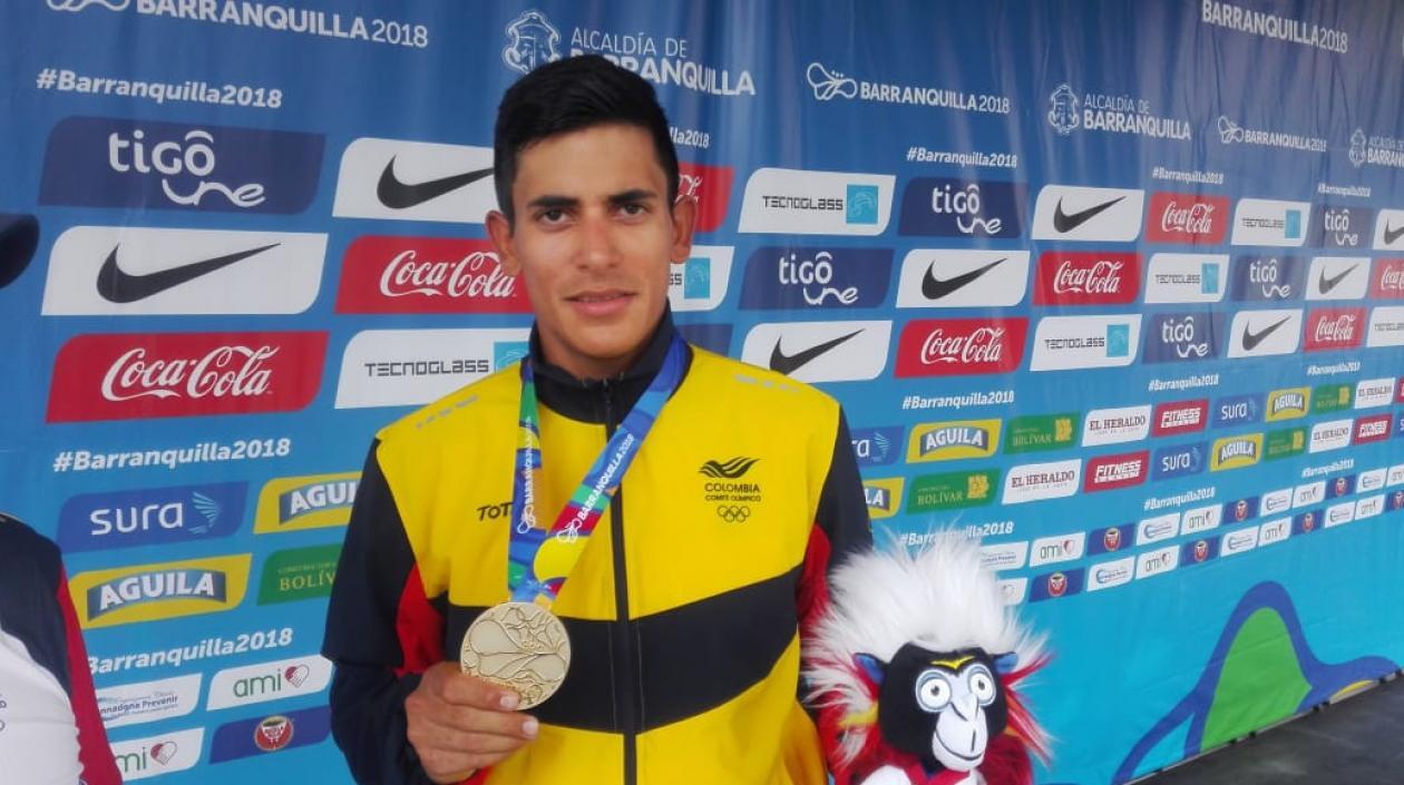 Nelson Soto, ciclista barranquillero, ganador del oro en los Centroamericanos.