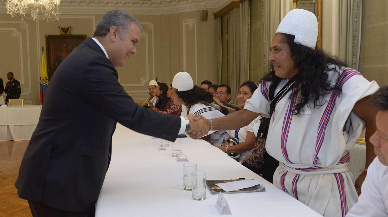 El Presidente Duque se reunió con representantes de los pueblos indígenas de Colombia.