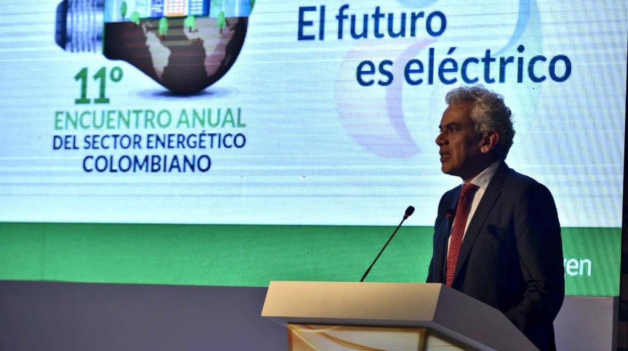 El Ministro Ricardo Lozano, durante su intervención en el evento.