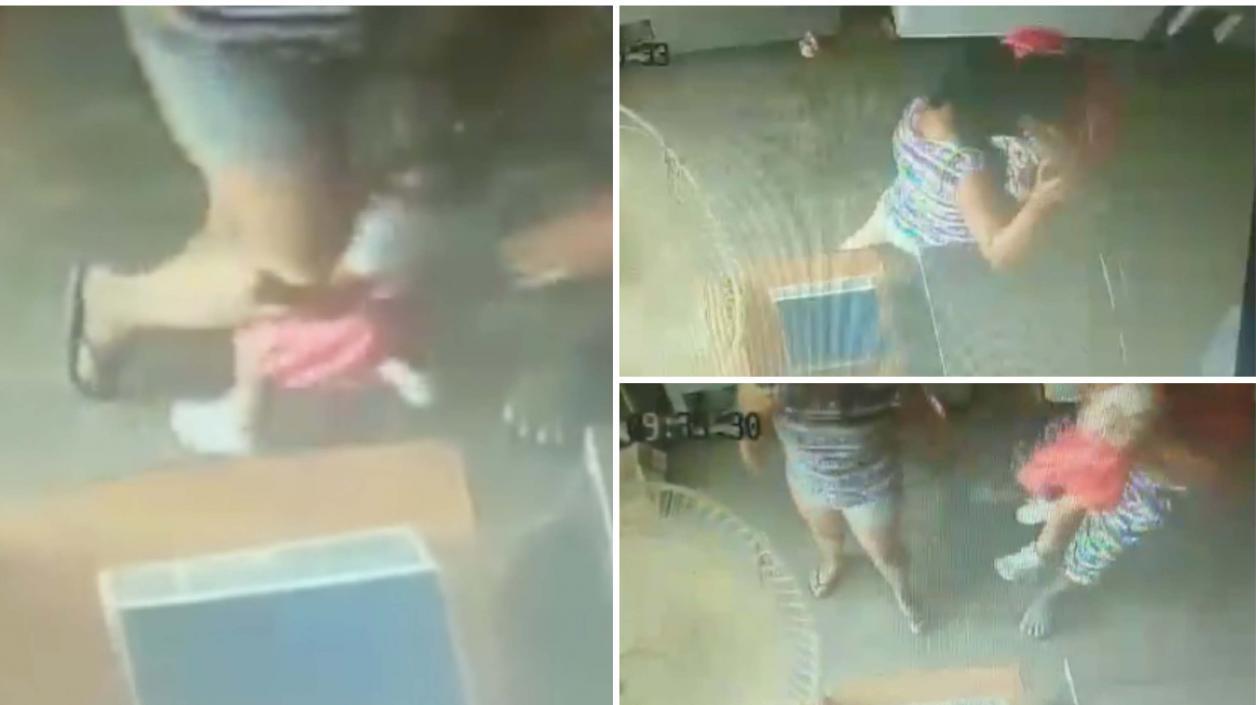 Imágenes de video de maltrato a niña de 22 meses.