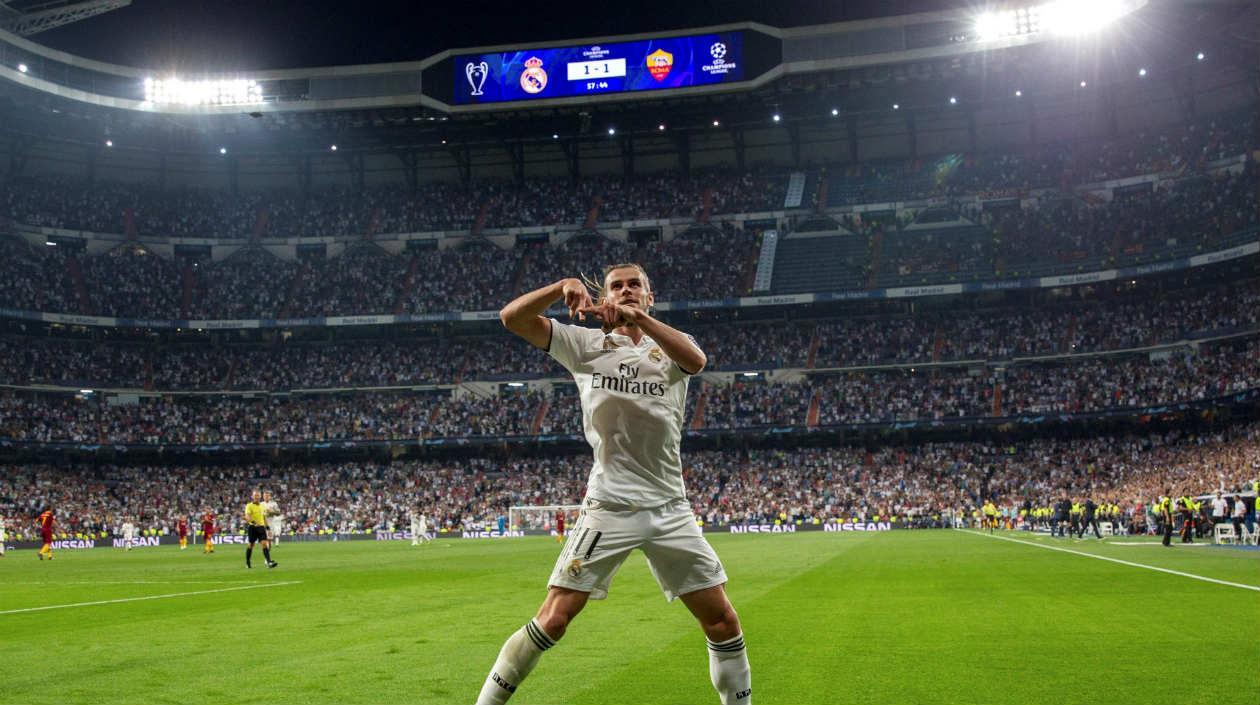 Gareth Bale celebra su anotación. 