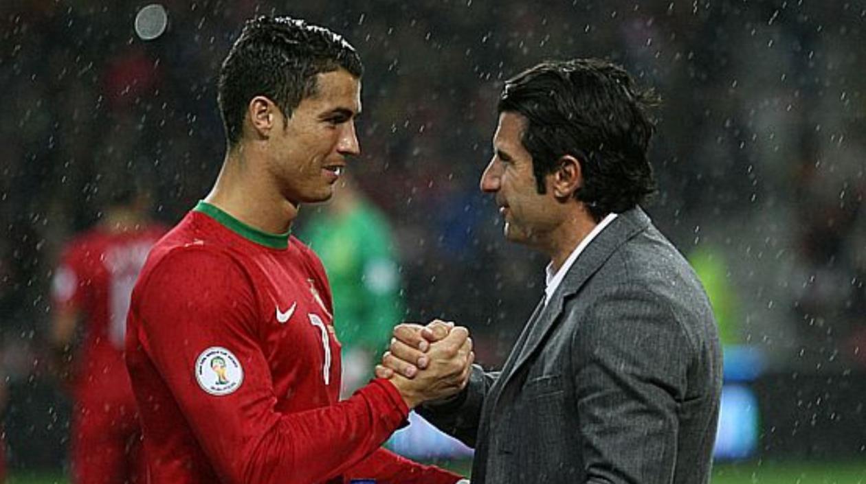 Cristiano Ronaldo y Figo. 