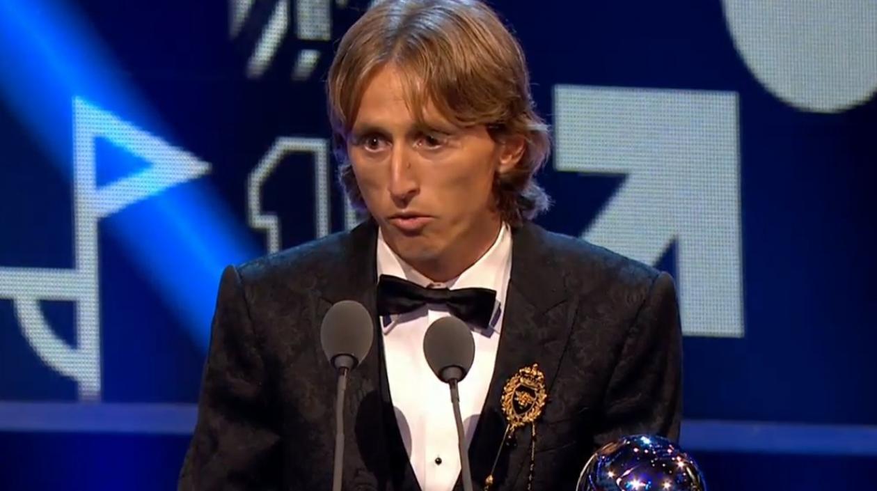 Luka Modric, ganador del premio The Best. 