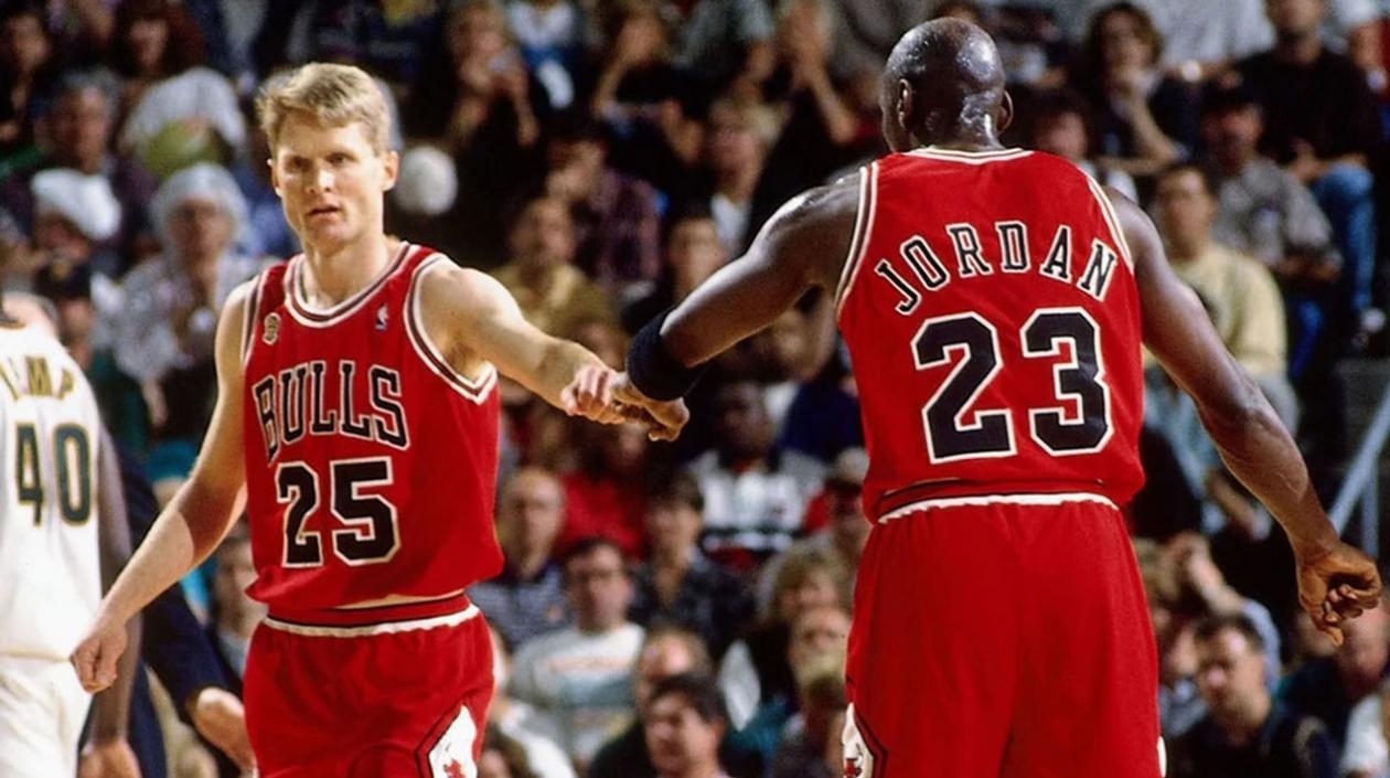Kerr y Jordan en sus épocas de compañeros. 