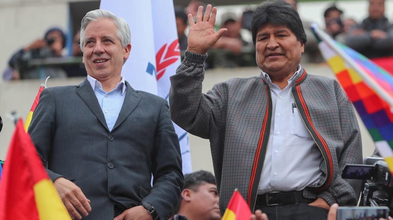 Álvaro García Linera y Evo Morales.