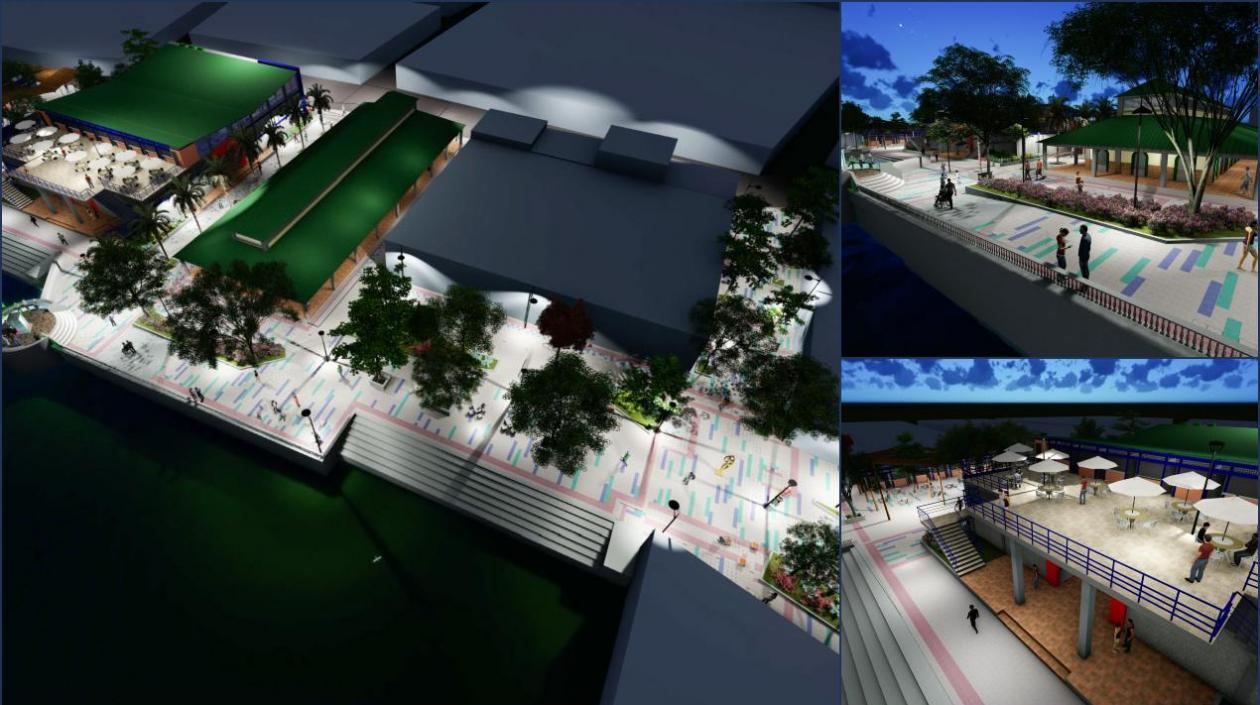 Diseños de la nueva plaza de Soledad.