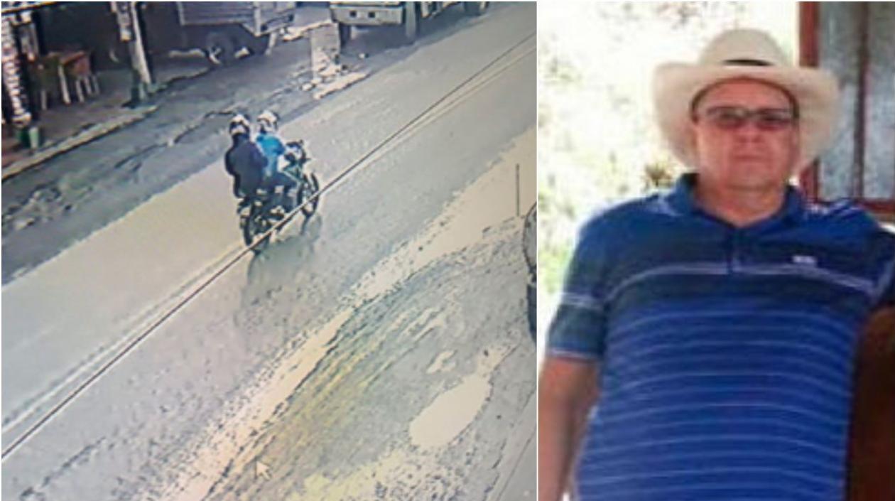  Dos hombres en moto (foto) asesinaron al fiscal de Guaduas, Édgar Giraldo.
