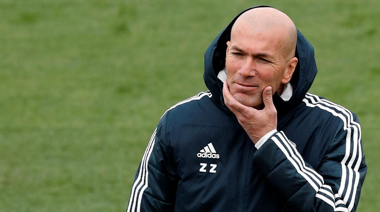 Zinedine Zidane, técnico francés del Real Madrid. 