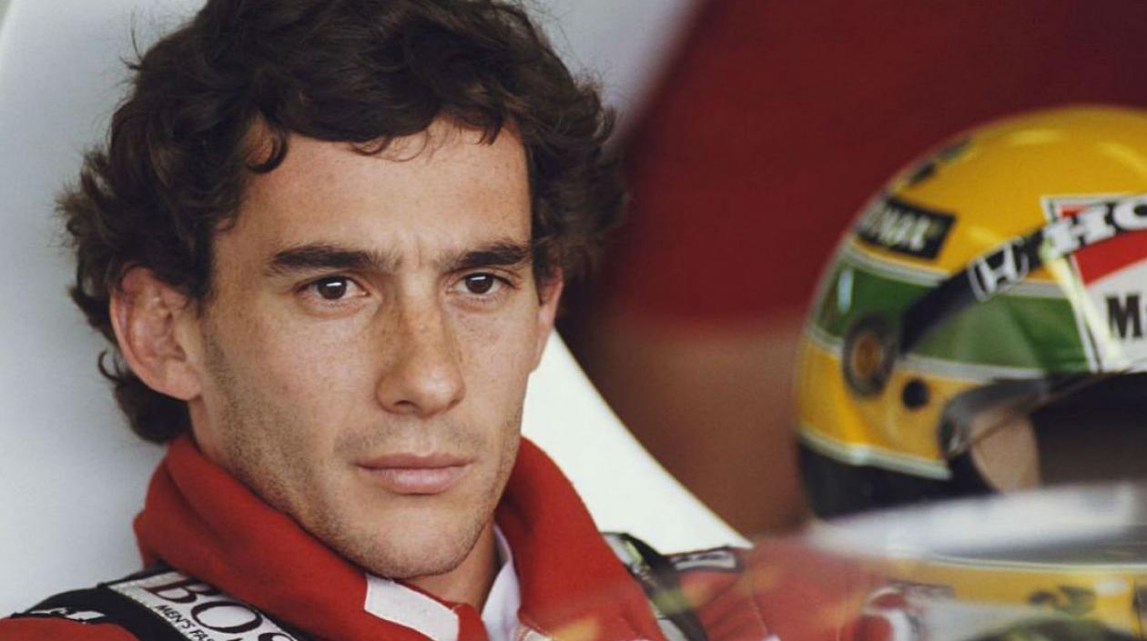 Ayrton Senna, piloto brasileño. 