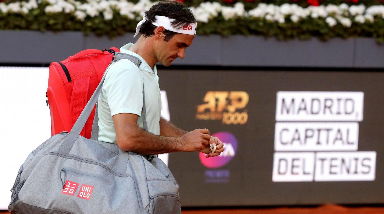 Roger Federer, tras ser eliminado. 