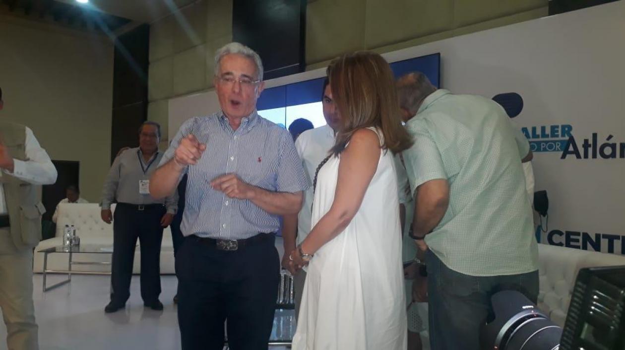Álvaro Uribe en Barranquilla.