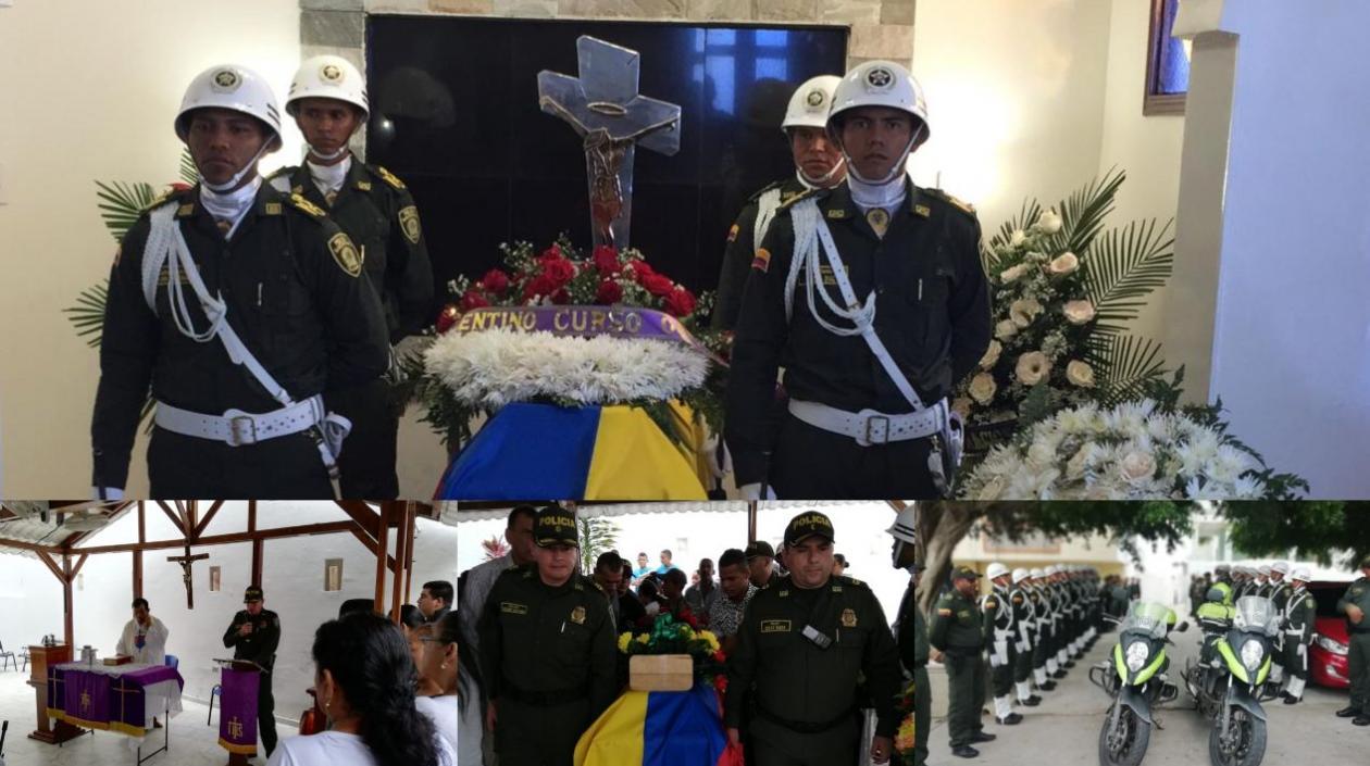 Sepelio del patrullero José Miguel Tolentino, quien murió por inmersión en el Chocó.