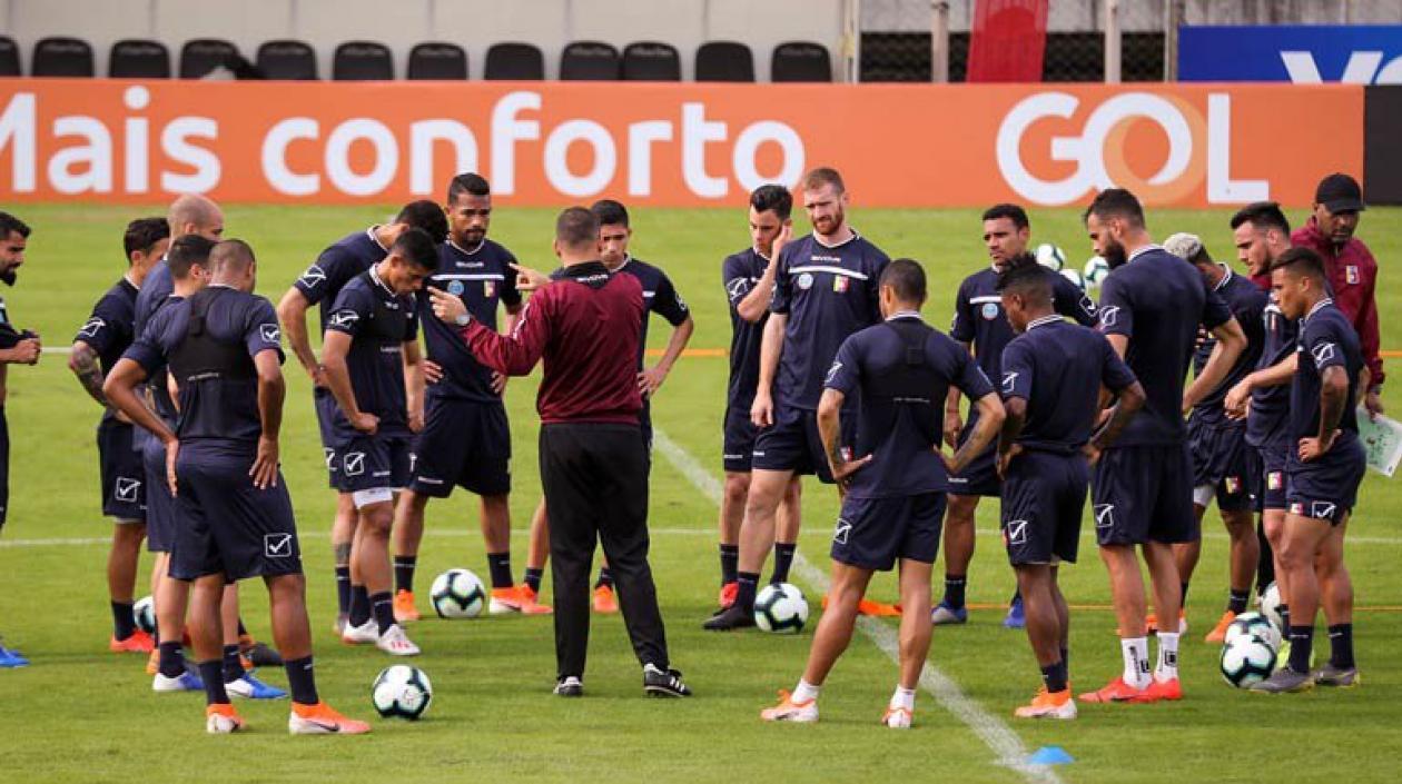 Jugadores de Venezuela durante un entrenamiento. 