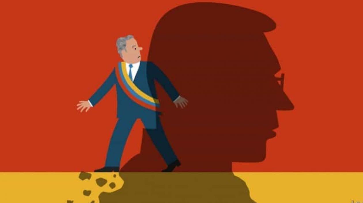 Con esta caricatura, describe The Economist al Presidente Duque.