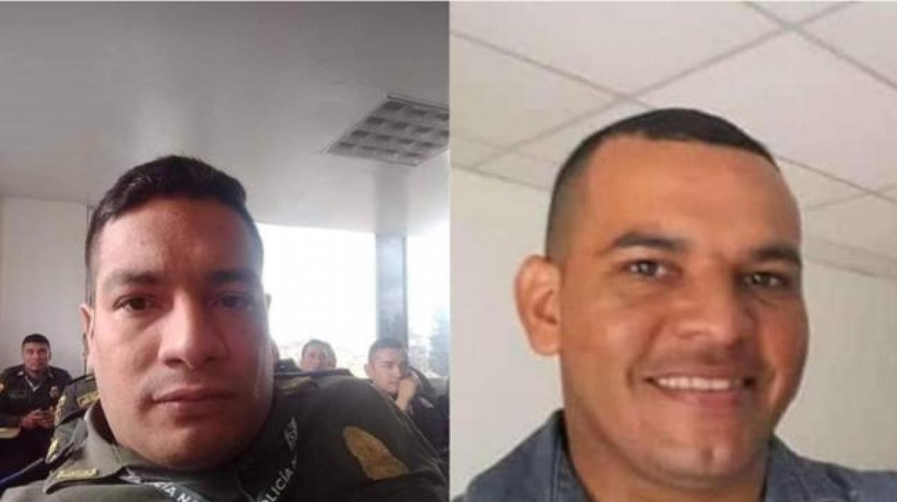 Patrulleros Cristian Montes (herido) y José Arenas (fallecido).