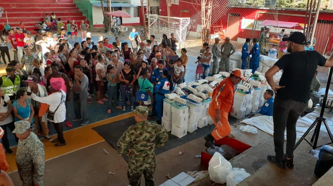 Entrega de ayudas de la UNGRD en San José del Guaviare.