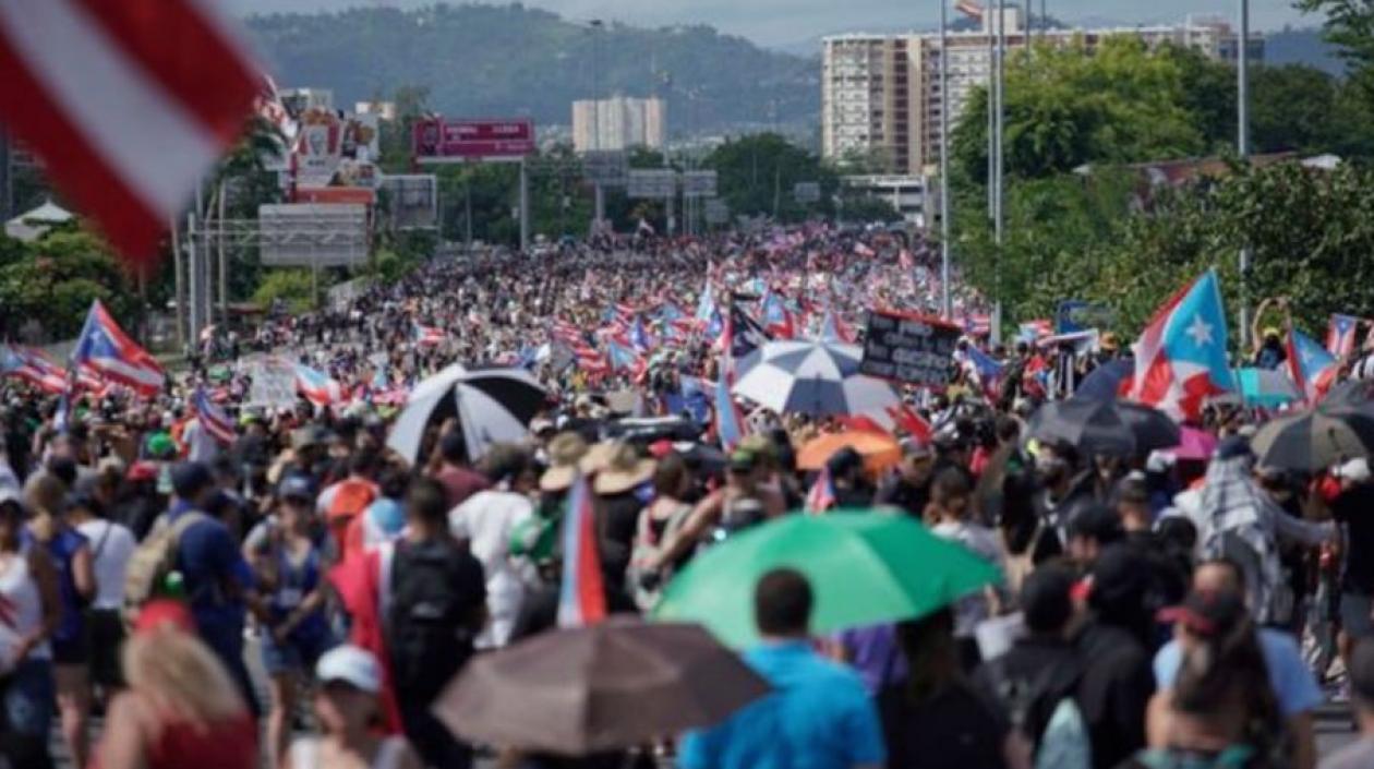 Imágenes de las manifestaciones en Puerto Rico.