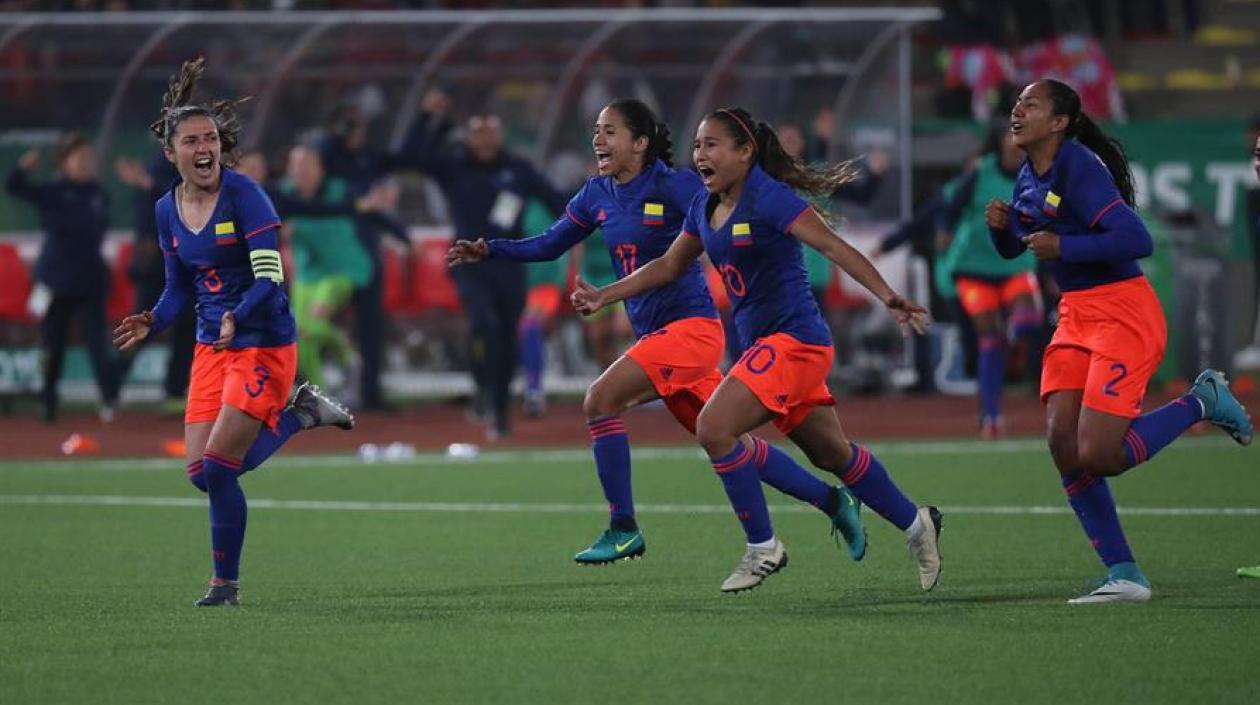 La celebración de la selección Colombia femenina.