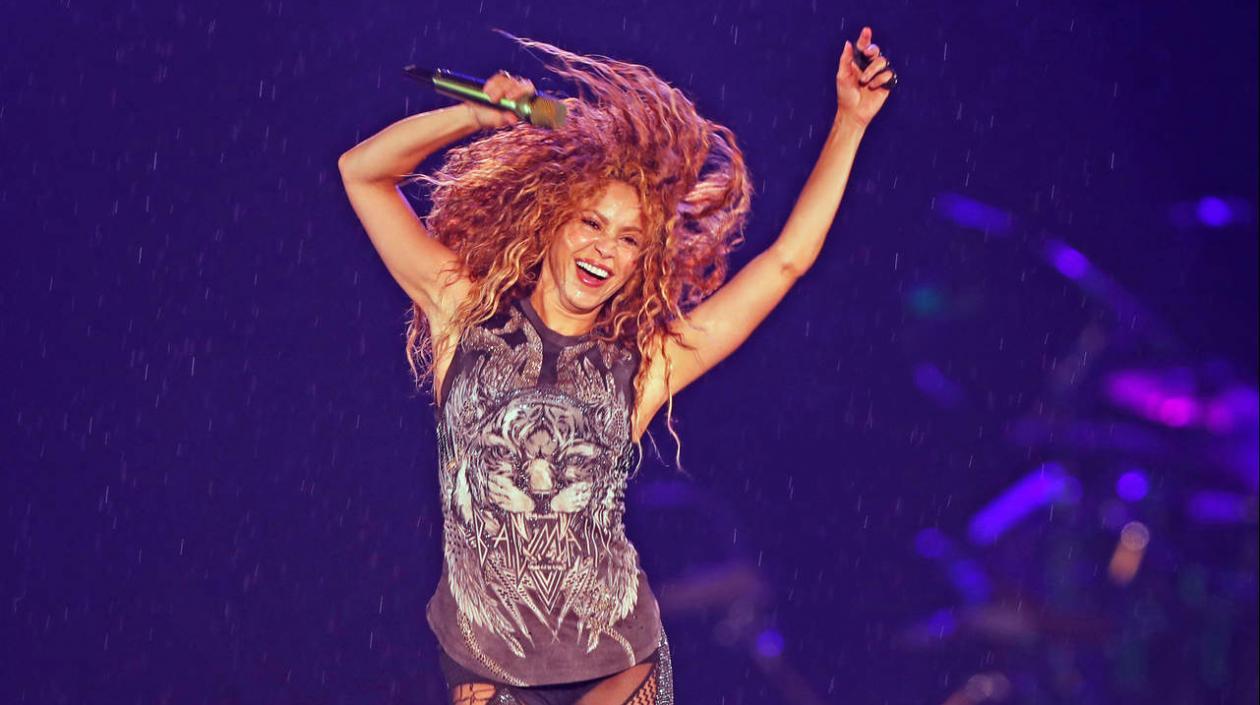La cantante Shakira en concierto de su gira 'El Dorado'.
