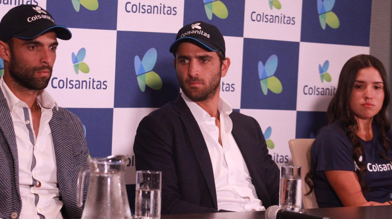 Los tenistas Juan Sebastián Cabal, Robert Farah y María Camila Osorio.