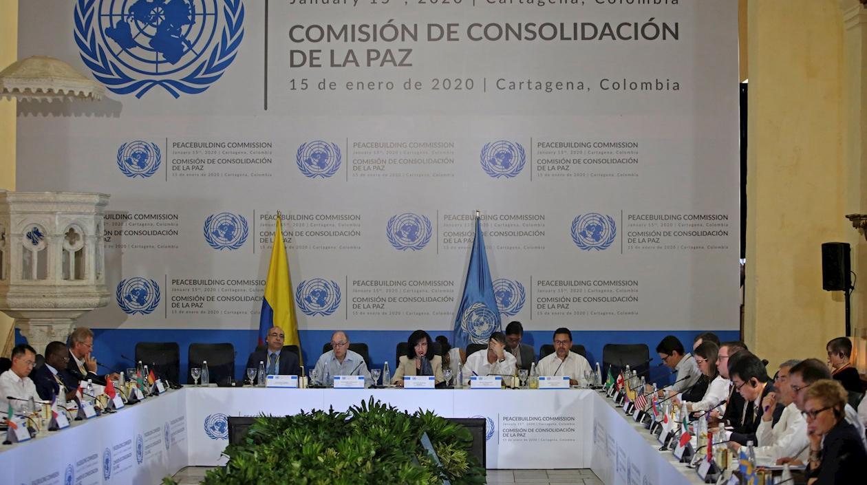 Imagen de la reunión de la Comisión de Paz.
