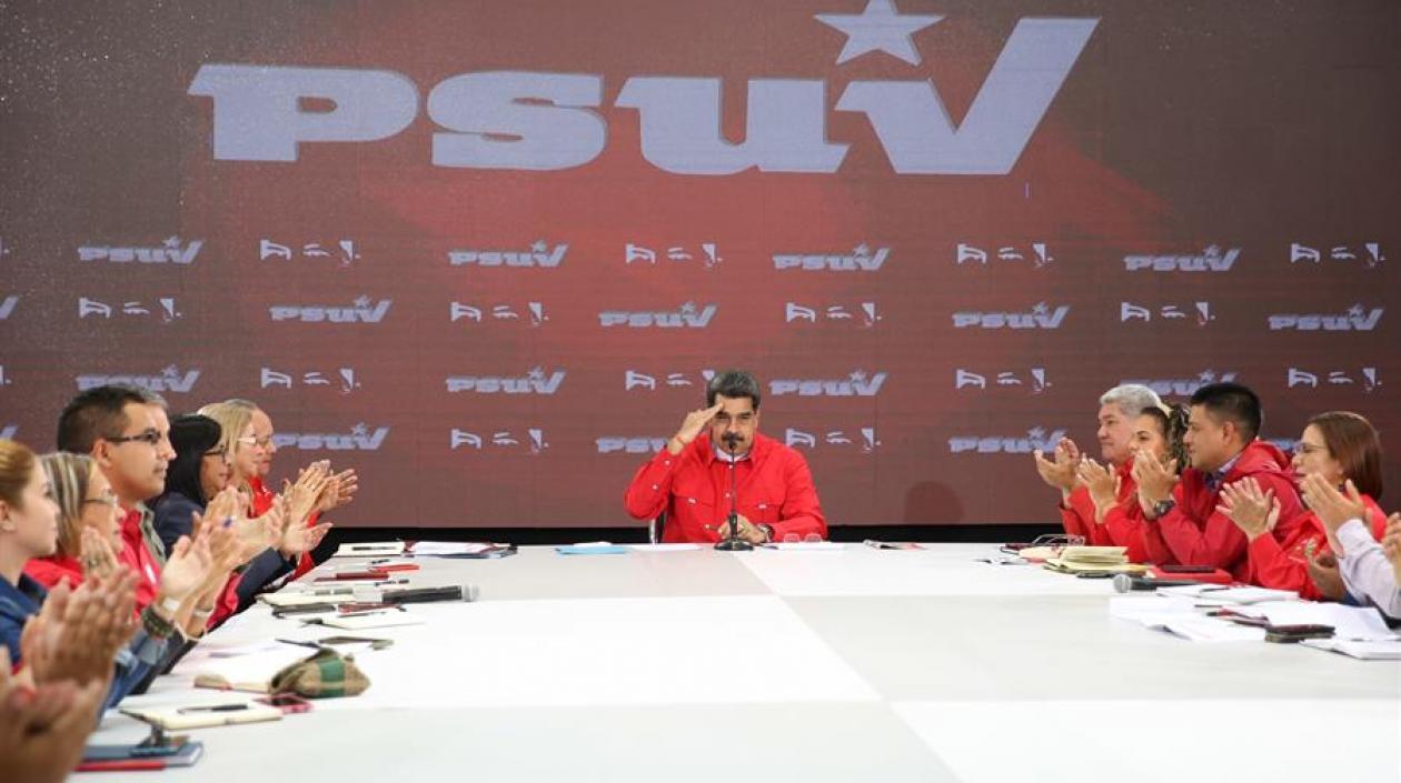 Nicolás Maduro en cumbre del PSUV