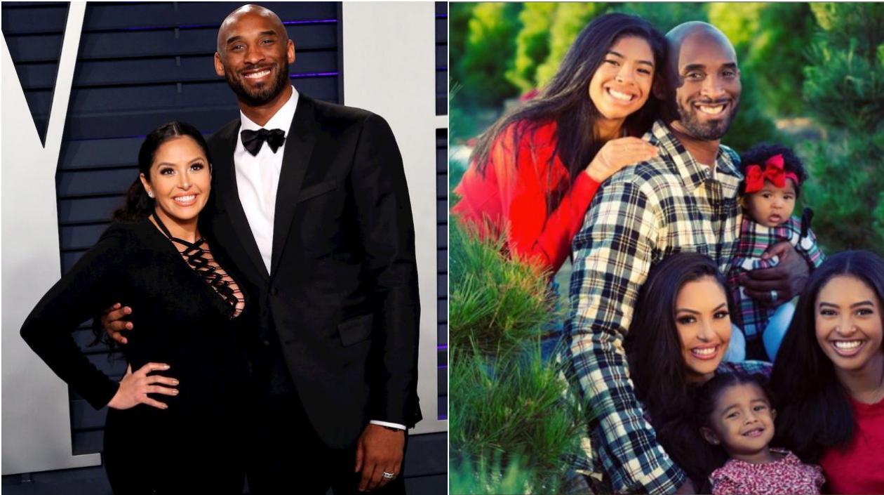 En la imagen, Kobe Bryant (d) y Vanessa Bryant, y su familia.