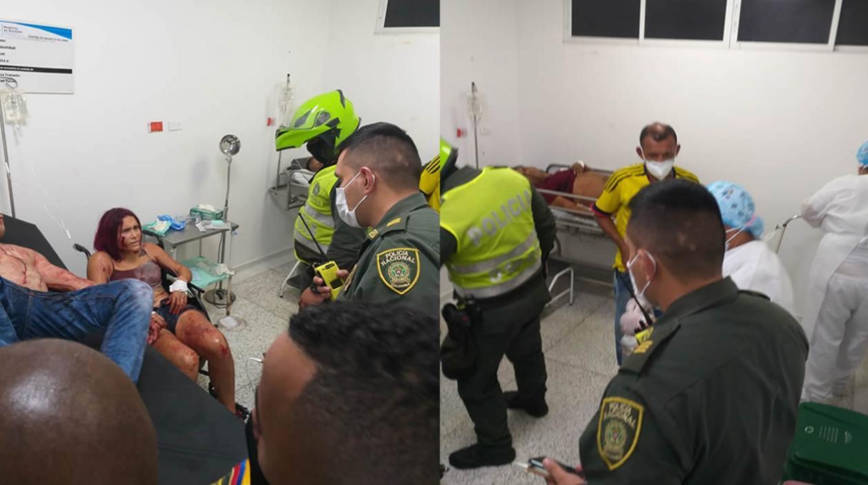 Los heridos fueron llevados a centros asistenciales de Soledad. 
