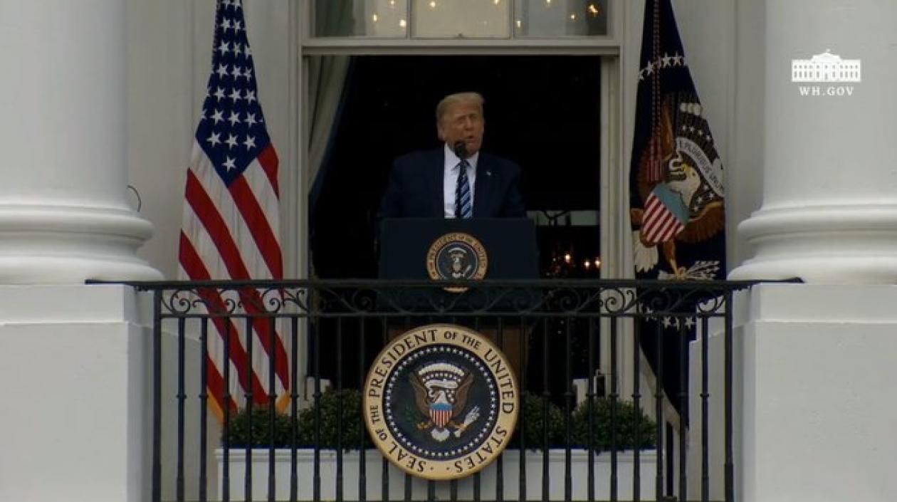 Donald Trump, en el balcón de la Casa Blanca.