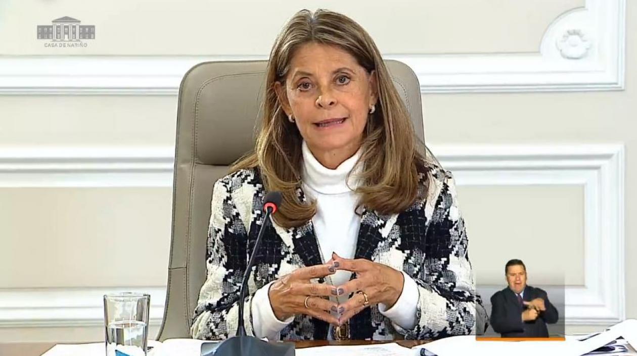 Marta Lucía Ramírez, vicepresidenta de la república.