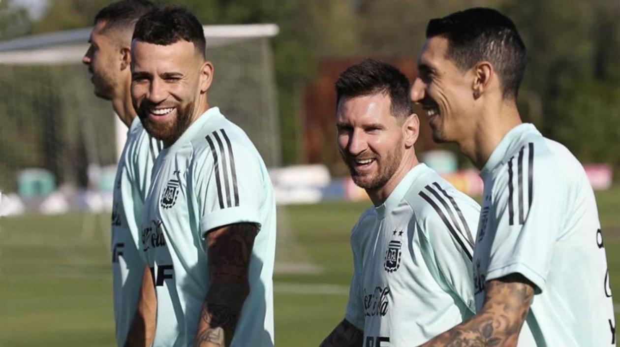 Lionel Messi y Ángel Di María. 