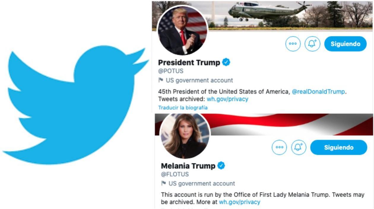Las cuentas principales de Twitter del Presidente de Estados Unidos.