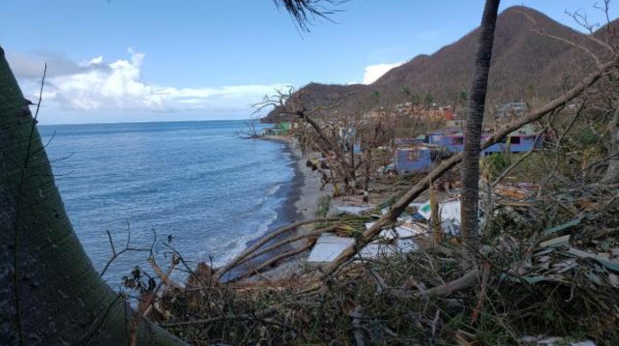 Imagen de la destrucción en la Isla de Providencia.