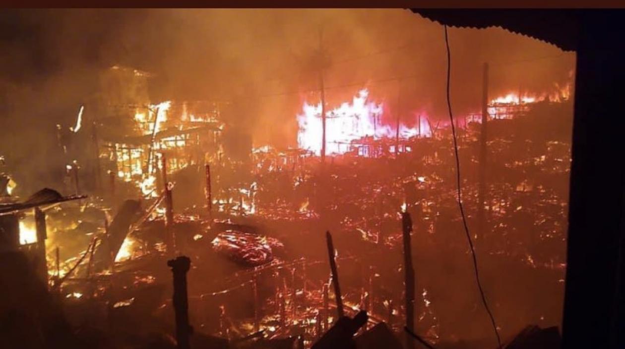 Incendio en Riosucio, en Chocó.
