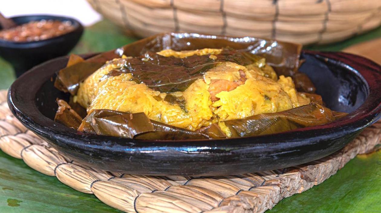 El delicioso pastel de Pital de Megua.